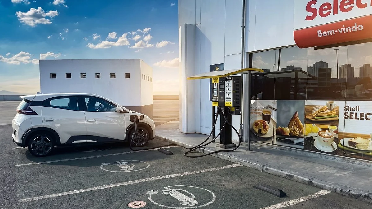 Eletroposto Go Electric no Farol Fernão Dias com dois carregadores DC instalados